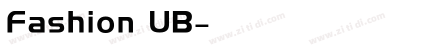 Fashion UB字体转换